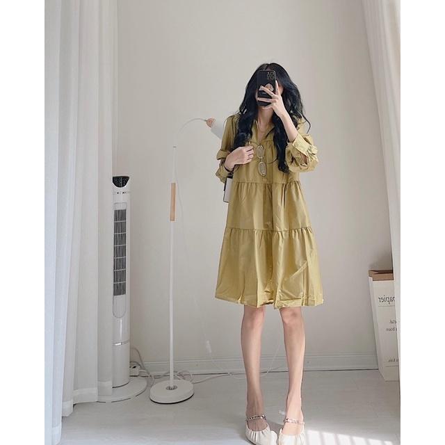 Váy bbd dài tay siêu hàn quốc by samhyewear