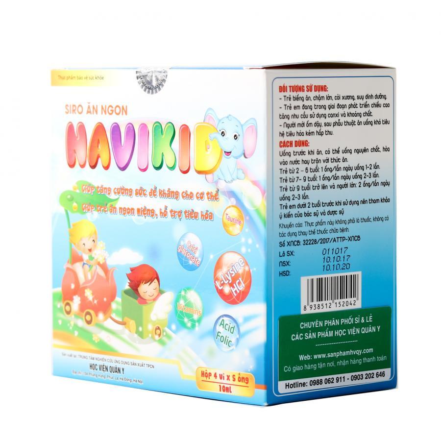 Hình ảnh Thực Phẩm Bảo Vệ Sức Khỏe SIRO ĂN NGON NAVIKID (20 ông x 10ml)