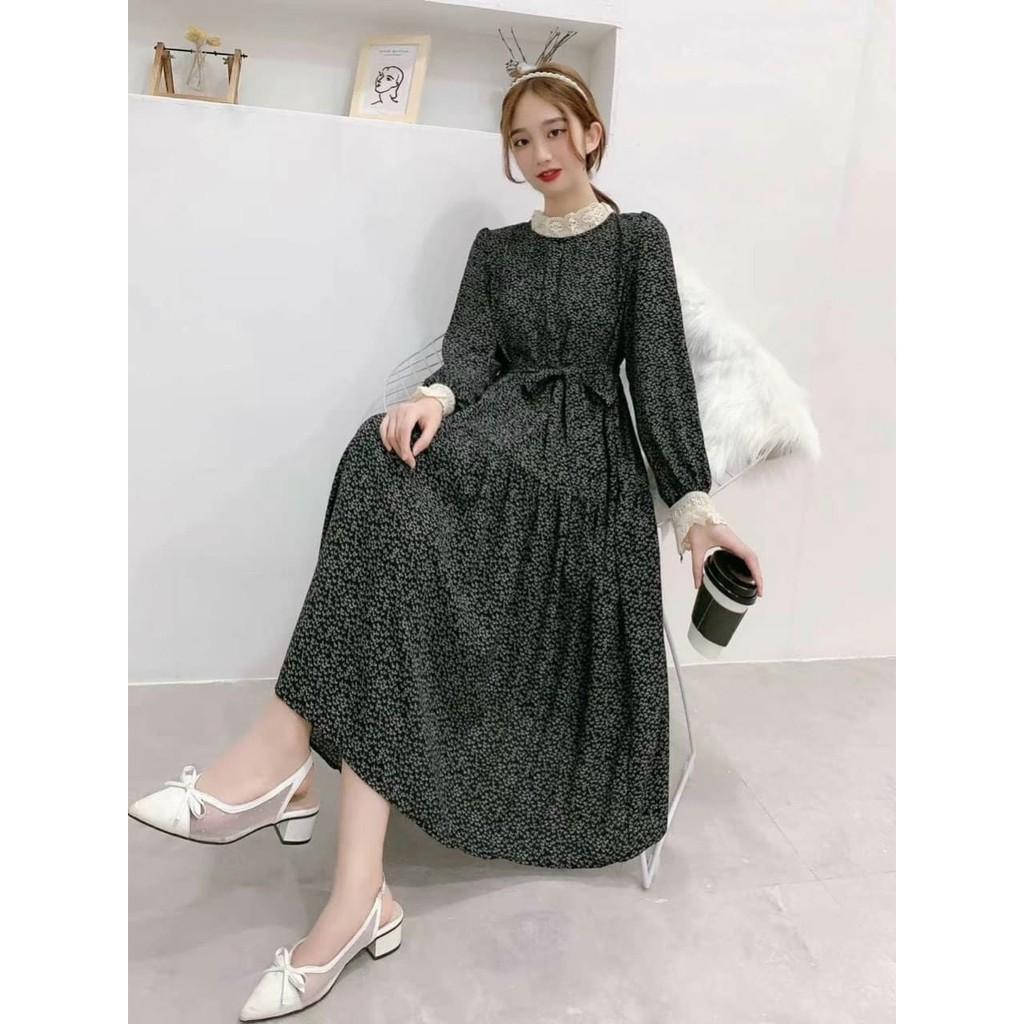 váy bầu cao cấp cực sang chảnhchất lụa nhung siêu siêu mátfrom rộngfree size 43~70kg