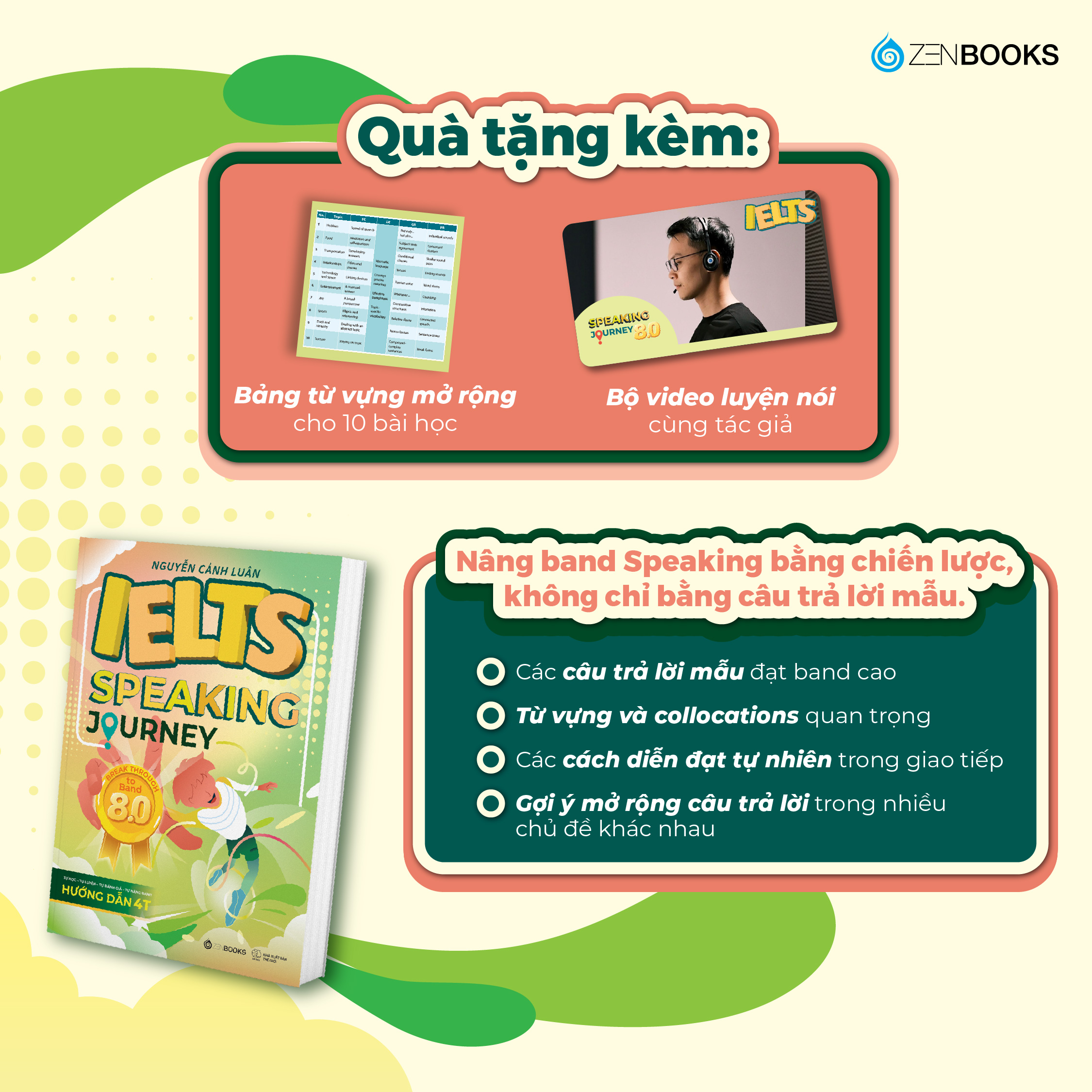 Sách - IELTS SPEAKING JOURNEY - Break Through to Band 8.0 - Lộ trình nâng cấp từ nền tảng đến 8.0
