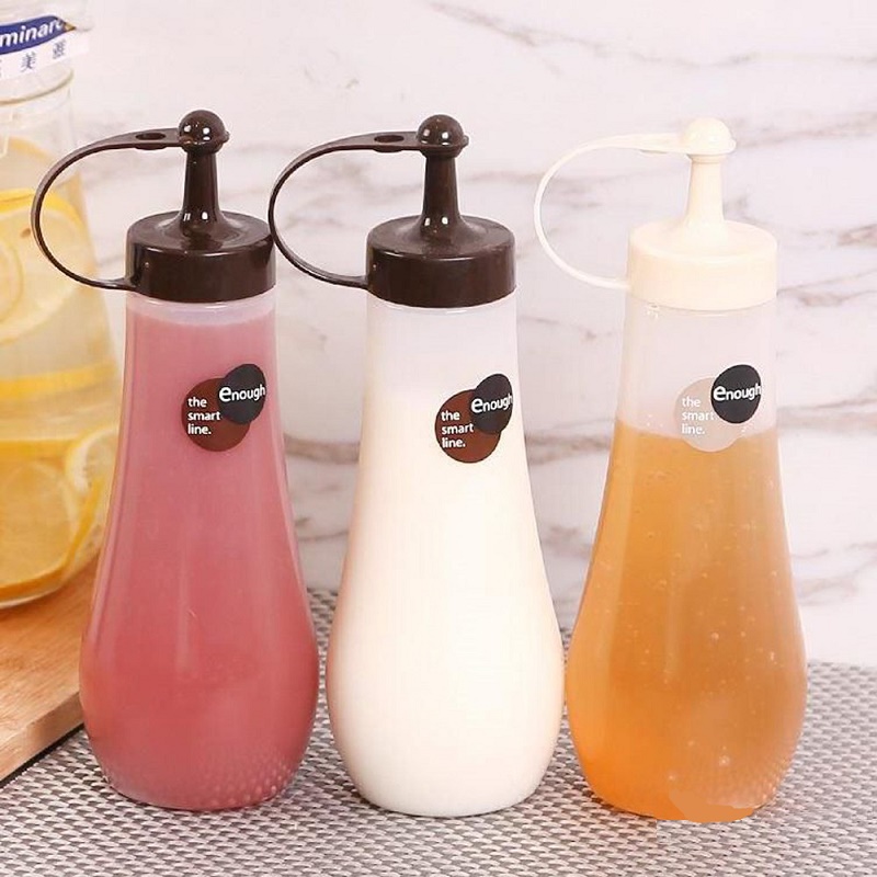 Combo Bình đựng gia vị, nước sốt, nước tương Enough 360ml màu trắng nội địa Nhật Bản