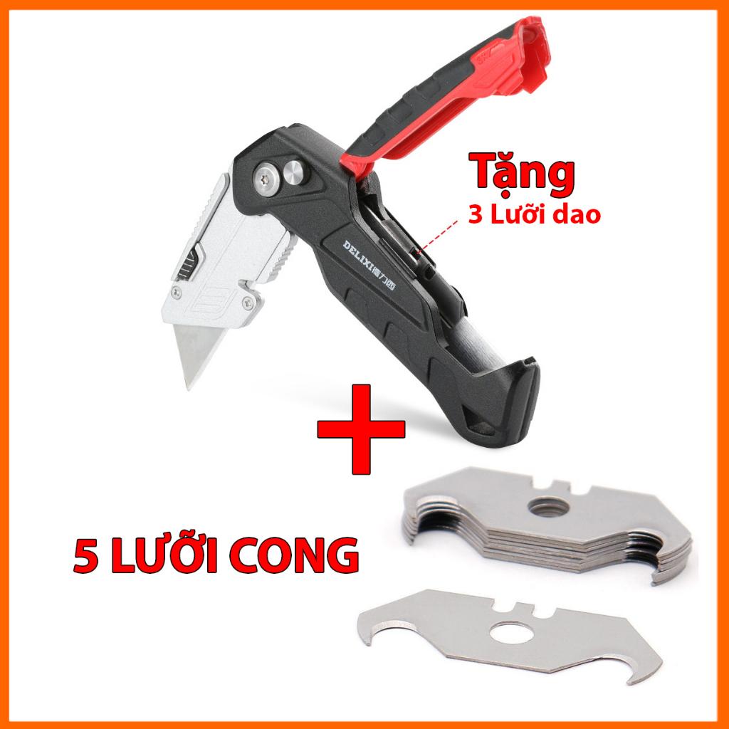 Dao Rọc Cáp Đa Năng DLX Gấp Gọn Tiện ích Chống Va Đập Lưỡi Dao Rọc Cáp Siêu Sắc Thay Lưỡi Siêu Nhanh Có Tặng Lưỡi Sơ Cua