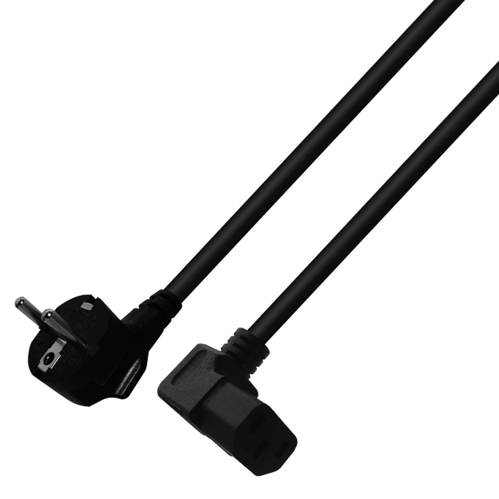 Down Angle 100cm  Plug Angled C13 Computer Power Cable Replaces