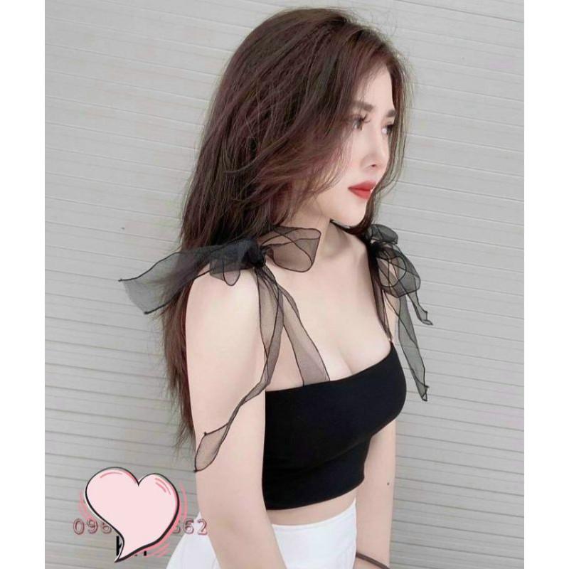 Hình ảnh Áo croptop cột nơ vai
