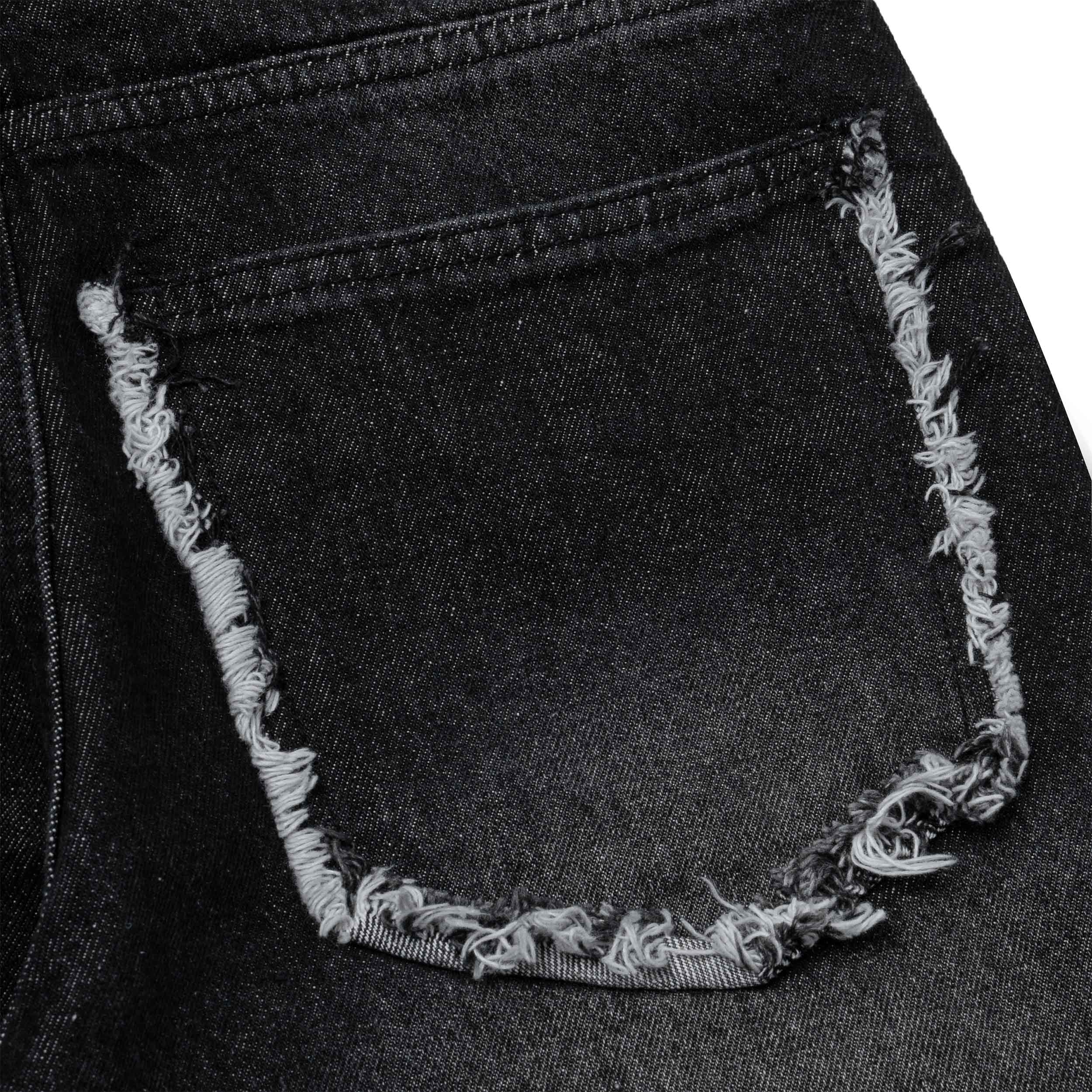 Quần DirtyCoins Flame Wash Relaxed Denim Pants Black