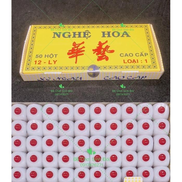 xí ngầu cao cấp nghệ hoa - hộp 50 viên