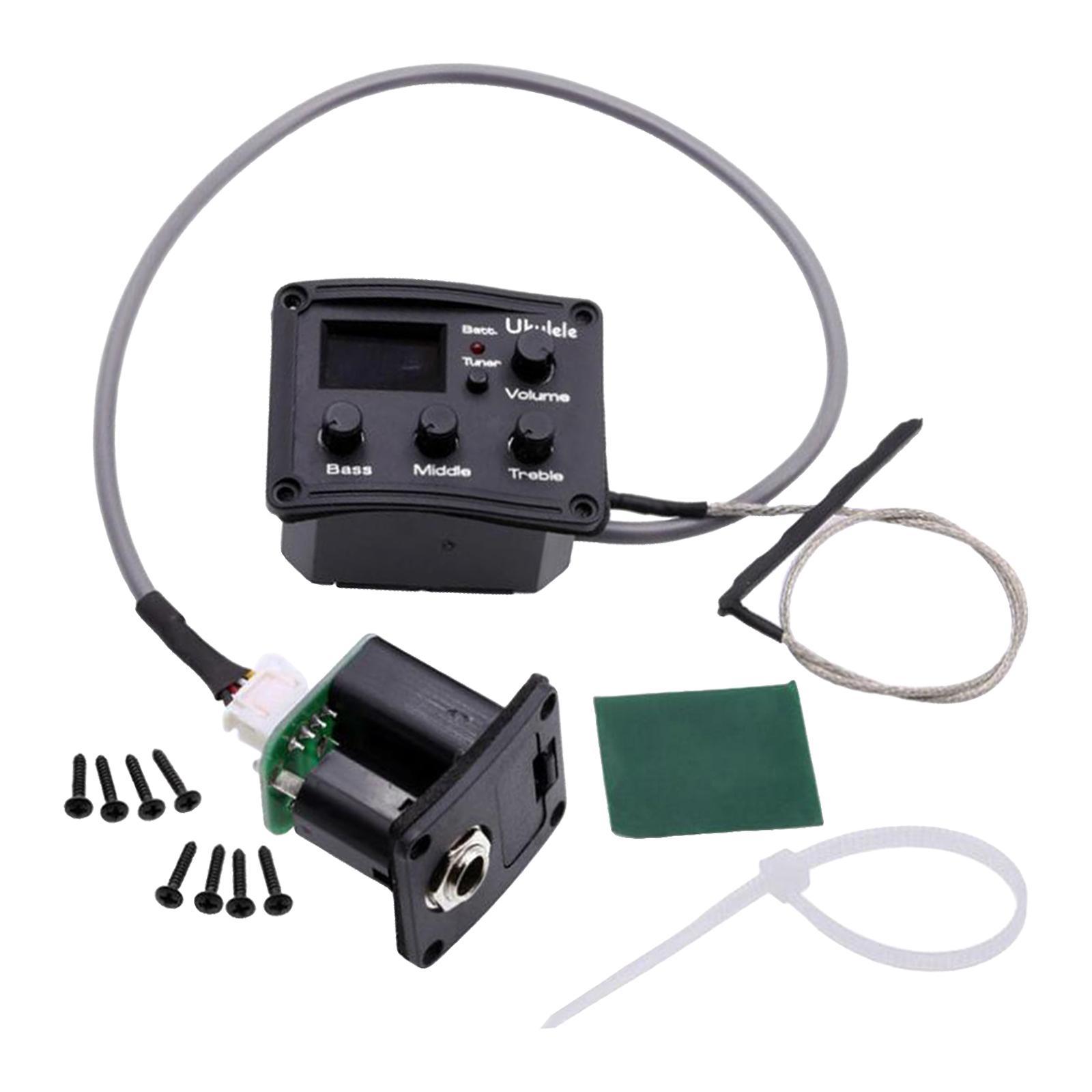 EQ Equalizer Ukulele for 3 Band Replacements Equalizer Tuner Piezo Pickup
