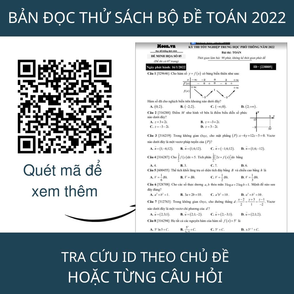 Combo 2 sách luyện đề thpt quốc gia môn toán và tiếng anh, bộ đề minh hoạ trắc nghiệm moonbook