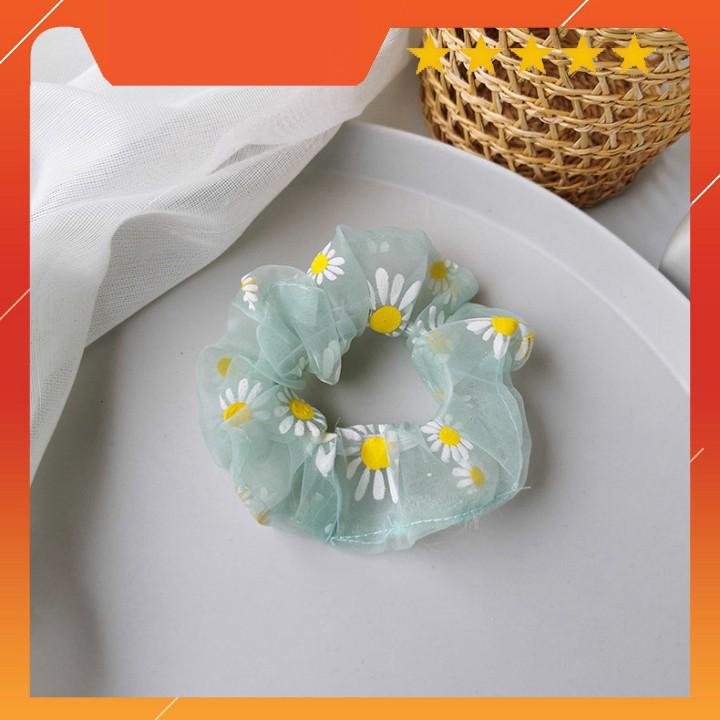Dây Buộc Tóc Co Giãn Hình Hoa Cúc Thời Trang Hàn Quốc Cho Nữ