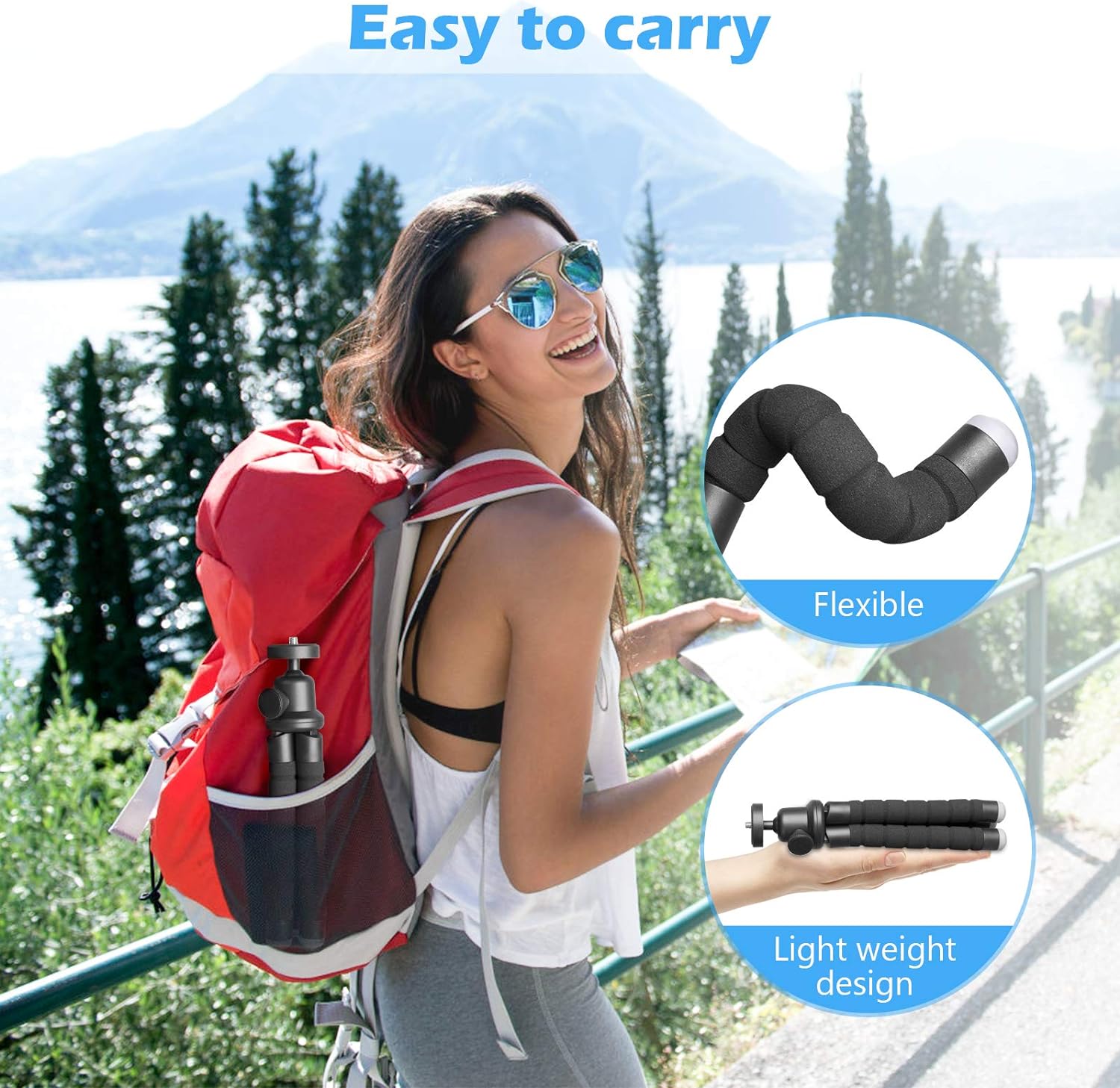 Tripod mini, gậy điện thoại, tripod điện thoại UBeesize, chân quay điện thoại, máy ảnh - Chính hãng
