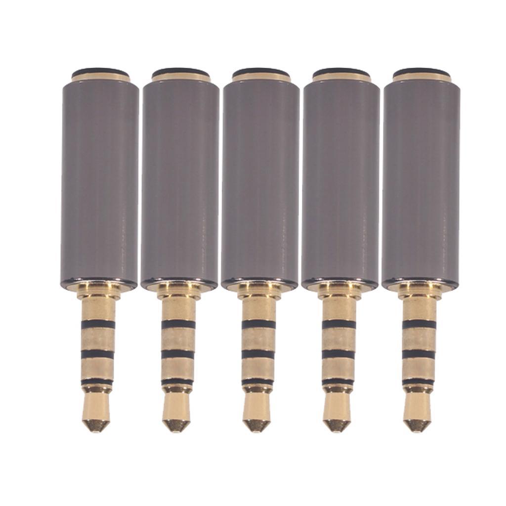 5pcs 3.5mm Microphone Audio Mic Audio Headset Plug Connector Part
