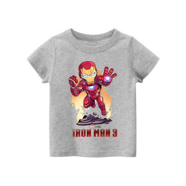 Áo thun bé trai kiểu Iron man marvel