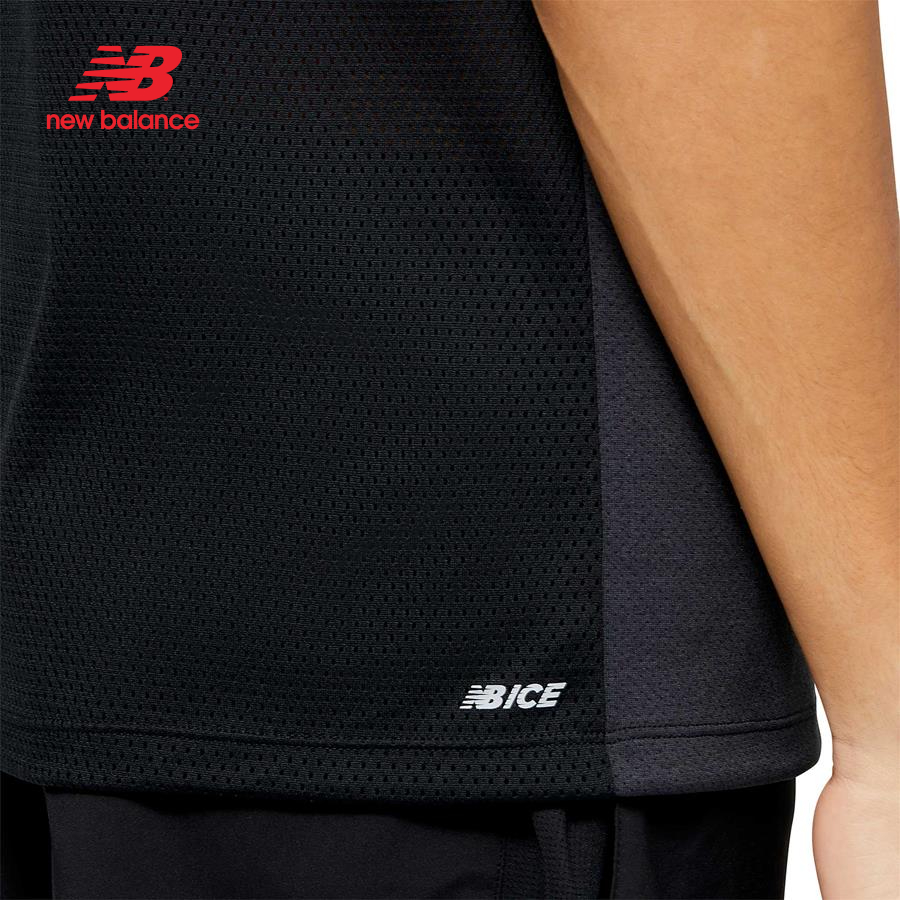 Áo thun thể thao nam New Balance RUNNING T-SHIRT M BLACK HEATHER - MT23207BKH (form quốc tế)