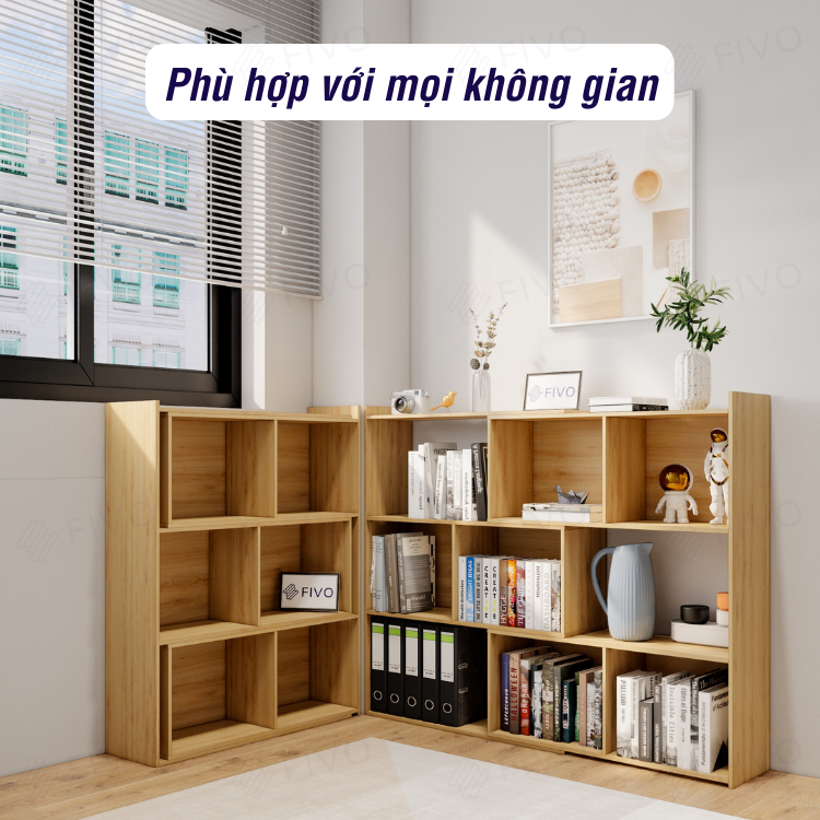 Kệ Trang Trí Thông Minh FIVO FB72, Thiết Kế Hiện Đại 2IN1 Đóng Mở Tùy Thích, Tiết Kiệm Diện Tích - 3 Tầng