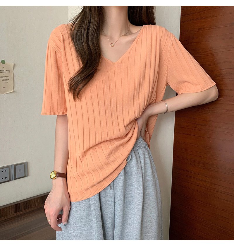 Áo len nữ, áo len ngắn tay thiết kế cổ tim freesize AH64,