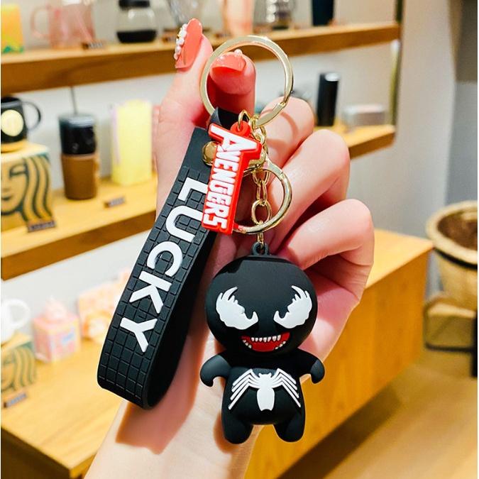 Móc Khóa Avenger Người Nhện Spiderman Ác Quỷ PVC Loại Tốt