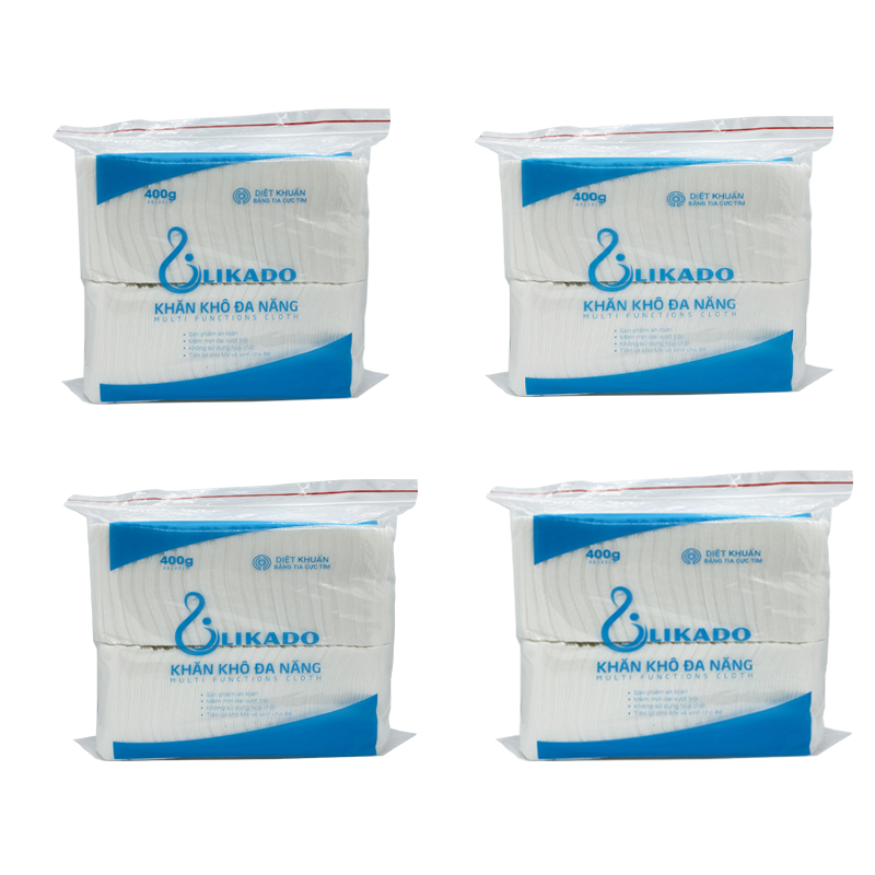 3 Bịch Khăn vải khô đa năng LIKADO 400g