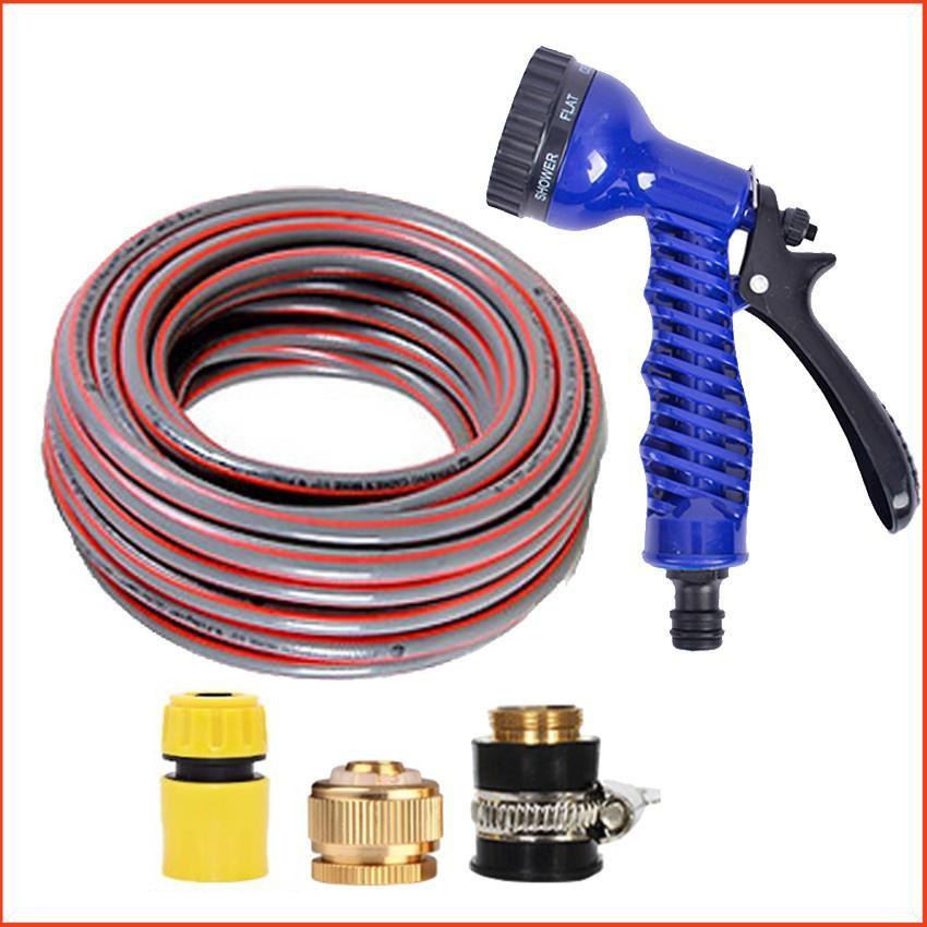 Bộ dây và vòi xịt tăng áp lực nước,rửa xe, tưới cây 7-10m 206843