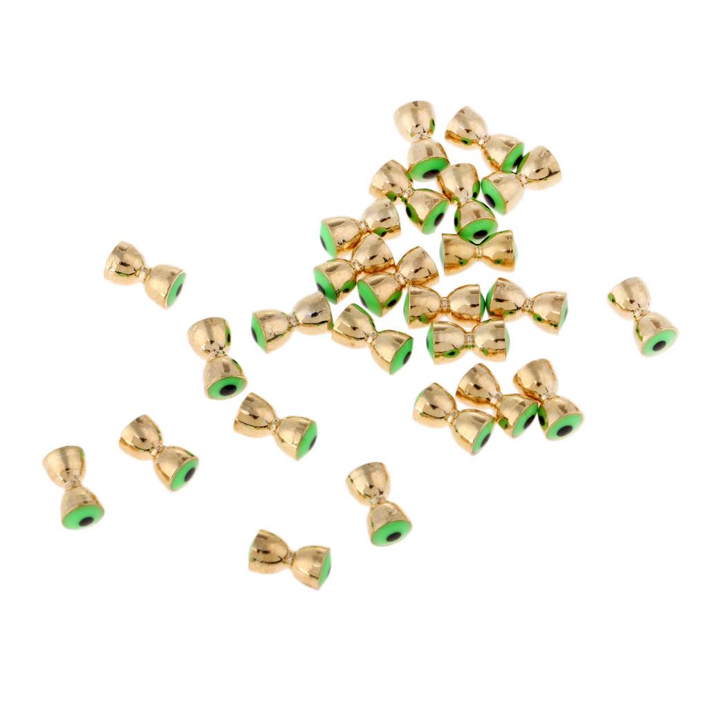 25Pcs Fly Tying Beads Brass Dumbbell Bead Eyes Fly Tying Materials
