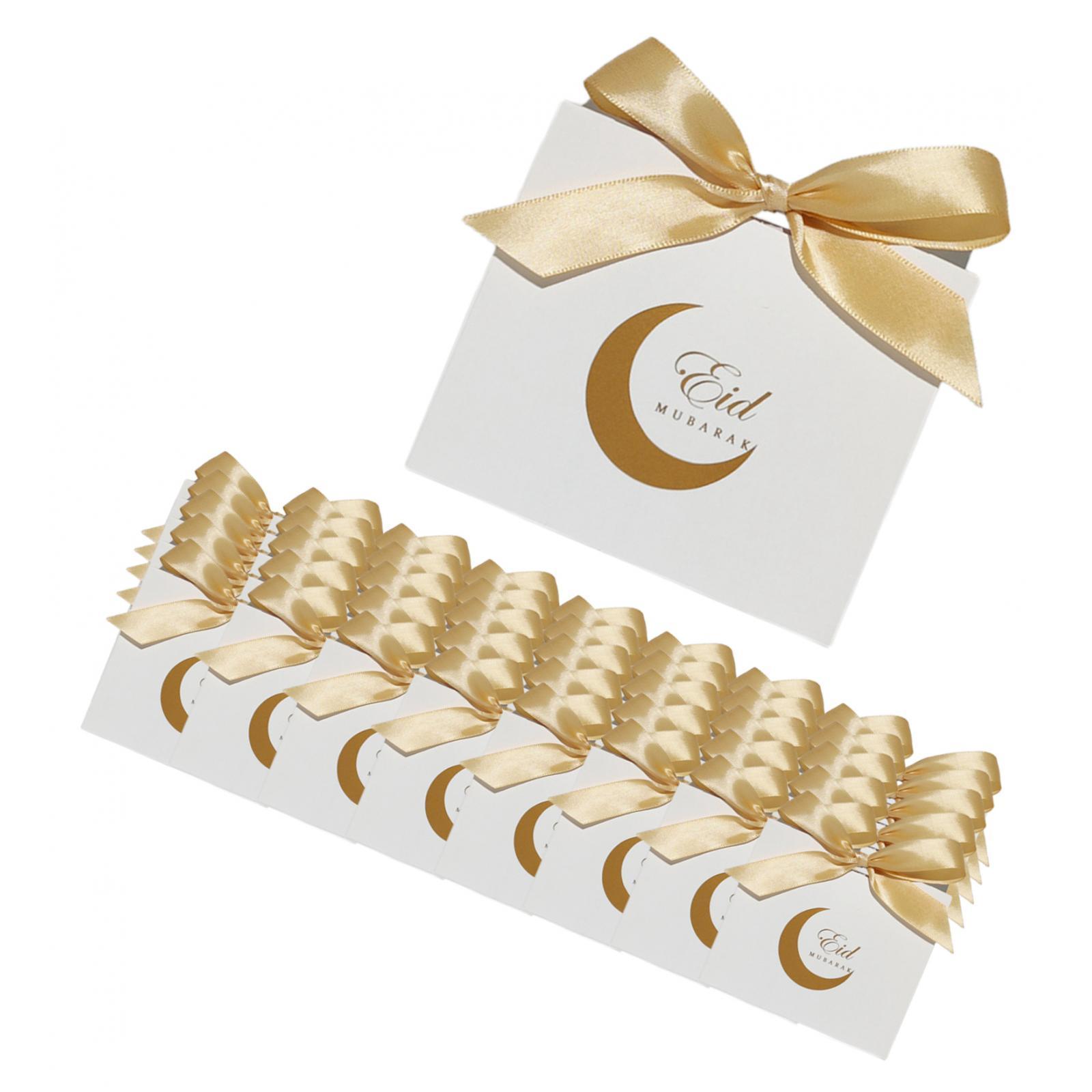 50 Pieces Favor Boxes Gift Bags Moon Pattern for Baby Shower Decorations White