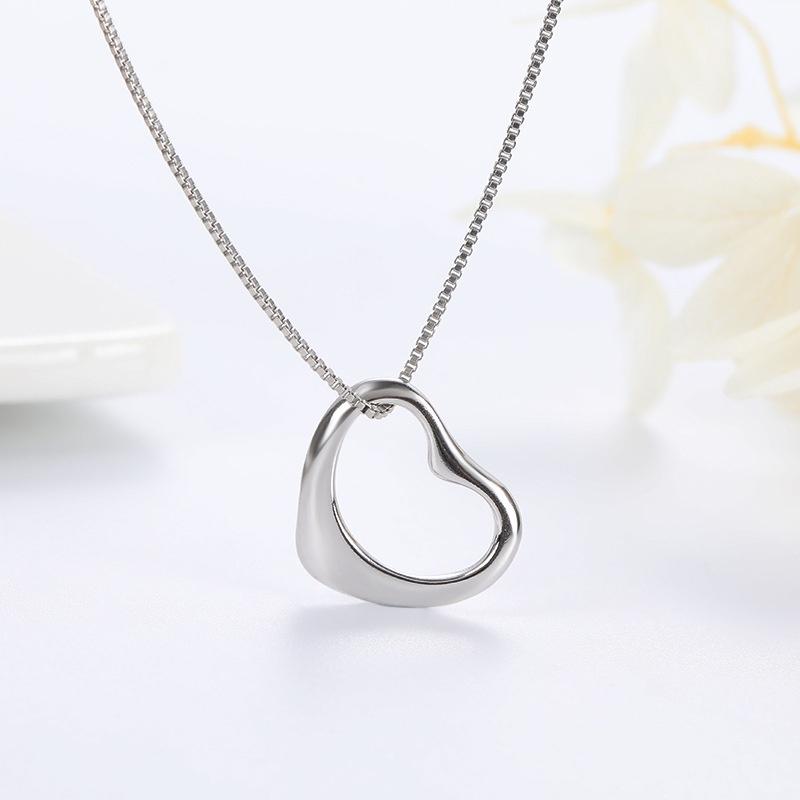 Dây chuyền bạc ATJ9902 thiết kế mặt hình trái tim, vòng cổ bạc Heart Necklace Anta Jewelry