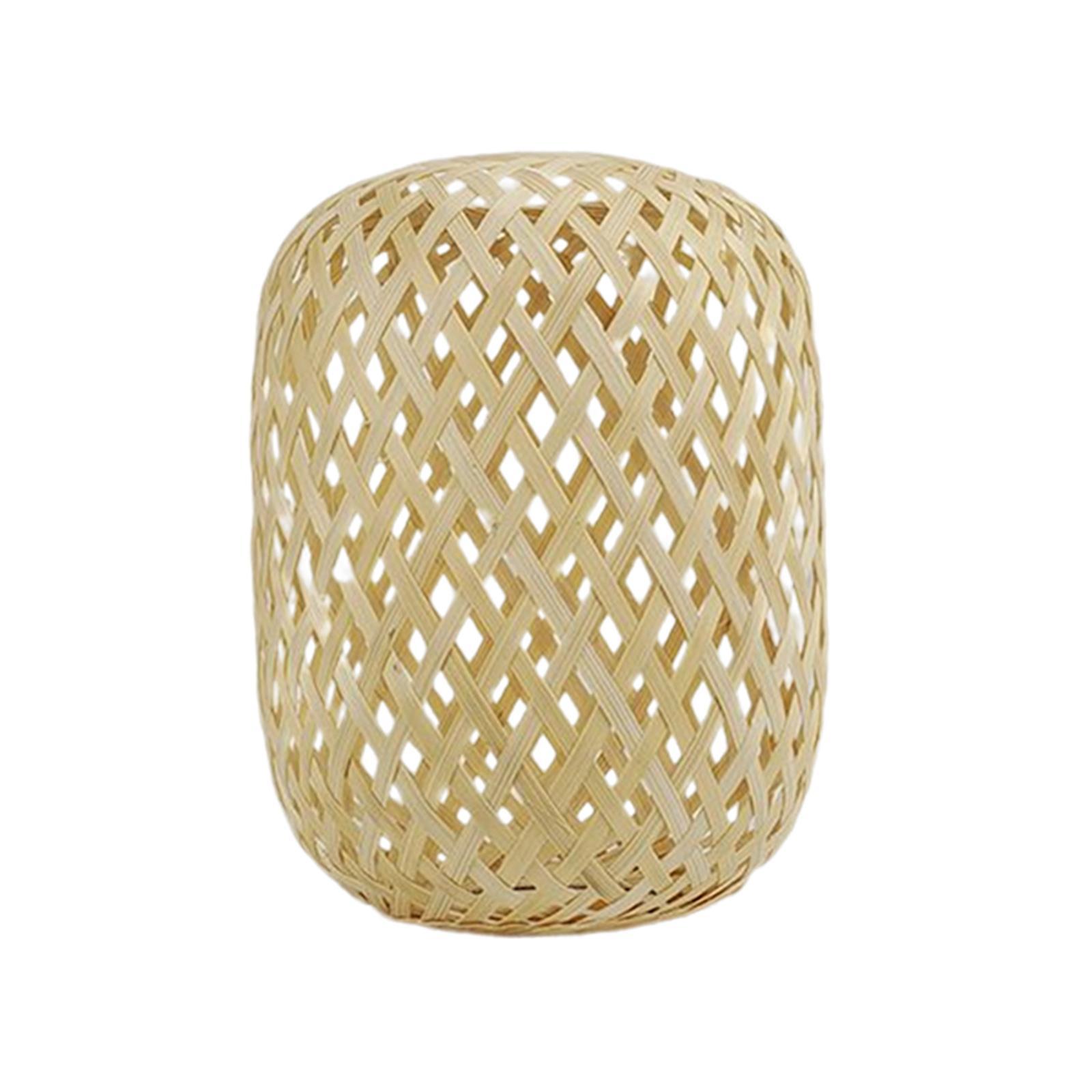 Bamboo Handwoven Lamp Shade Chandelier Light Cover for Living Room Cafe Bar