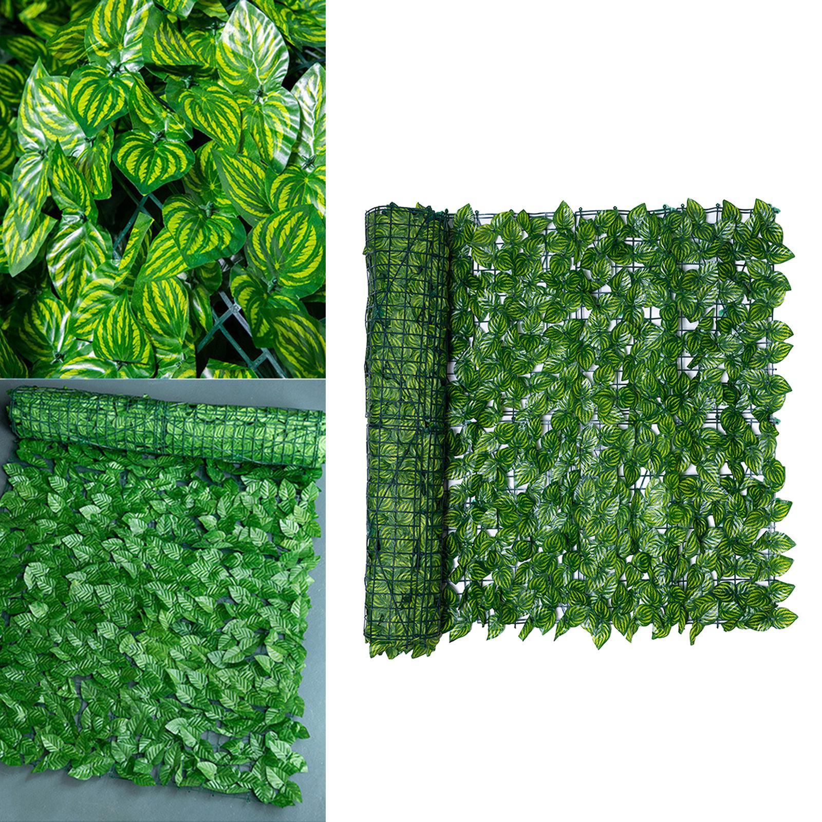 2pcs Artificial Faux Leaf Privacy Fence Screen Hedge Garden Decor 3Meter