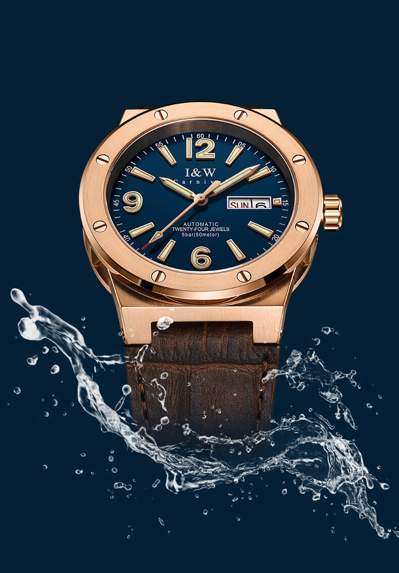 Đồng hồ nam chính hãng IW CARNIVAL IW589G-3 Kính sapphire ,chống xước,Chống nước ,Bảo hành 24 tháng,Máy cơ ,Dây da cao cấp,thiết kế lộ cơ thể thao