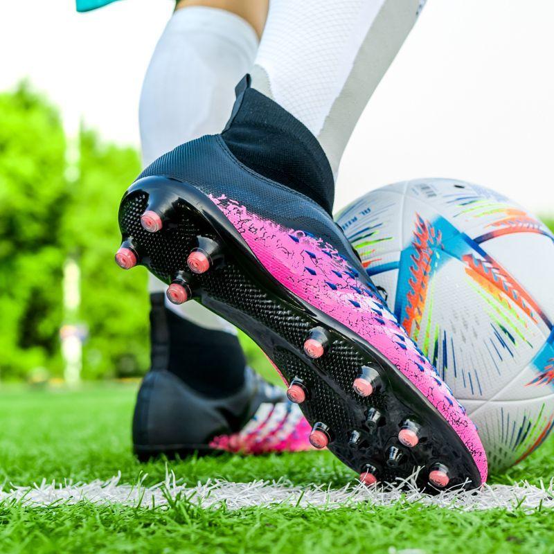 YANZISHOP Falcon High Gang Uyên Ương giày bóng đá cho nam giới và phụ nữ AG Long Nail cho cuộc thi dành cho người lớn chống trượt sinh viên nghiền giày đào tạo