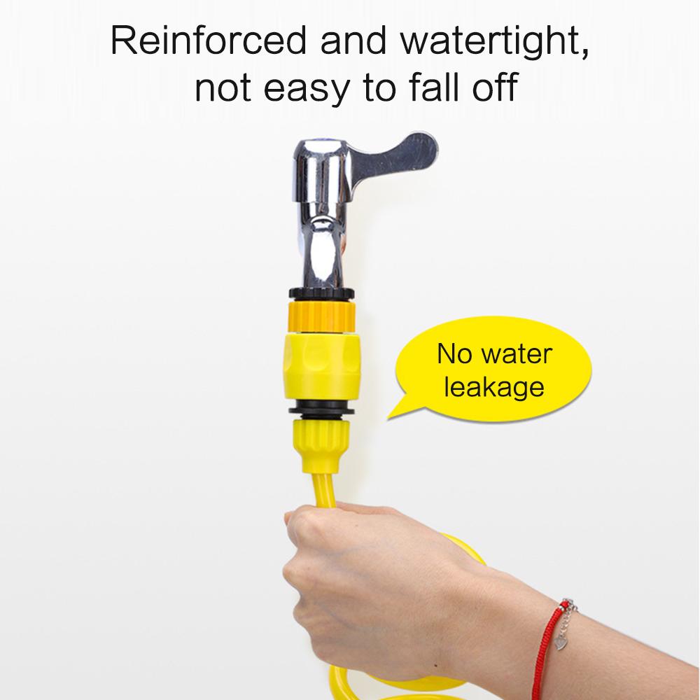 High Pressure Washer Gun with Recoil Water Hose Space-saving Portable Handheld Car Washer Adjustable Jet/ Fan Washing Sprayer with Universal Connector for Floor Fence Patio Garden Pet Shower