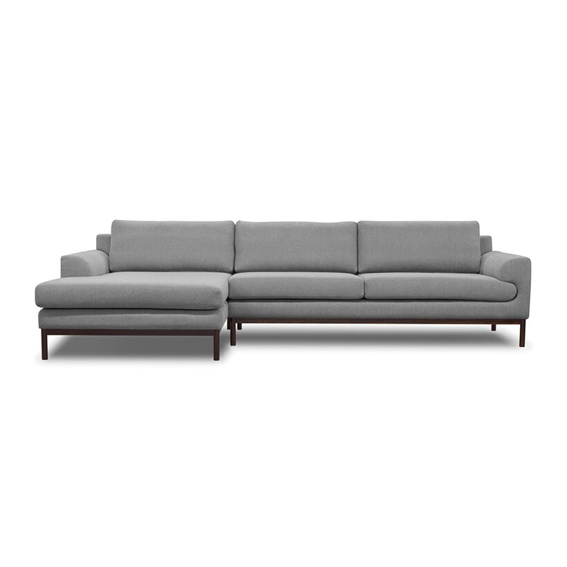 Ghế sofa góc trung bình Juno S70968 289 x 88/153 x 85 cm (Xám)