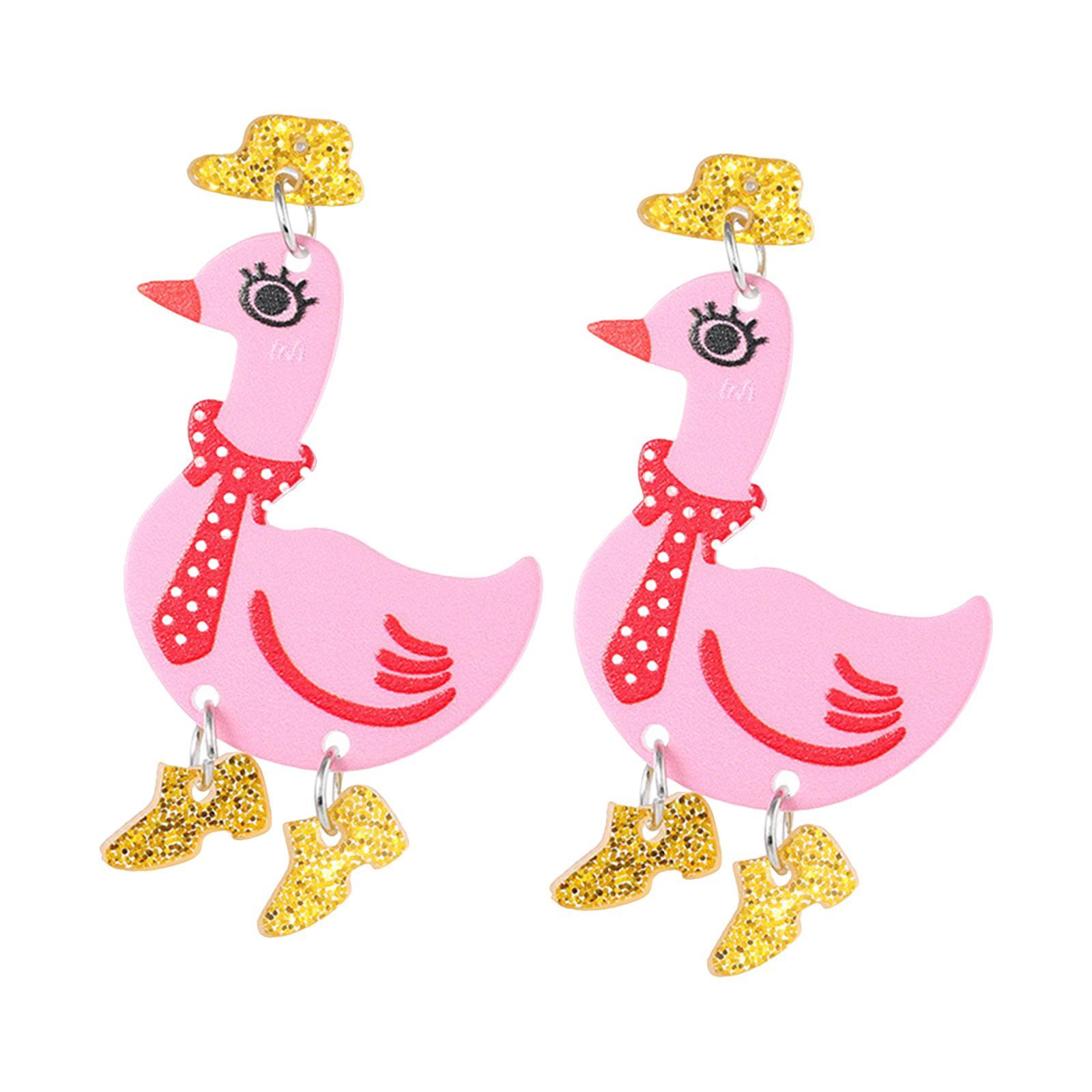 Animal Drop Earrings, Funny Weird Earrings ,Chicken Cartoon Animal Jewelry High Heels Lovely Cute ,Drop Earrings for Holiday Christmas, Birthday