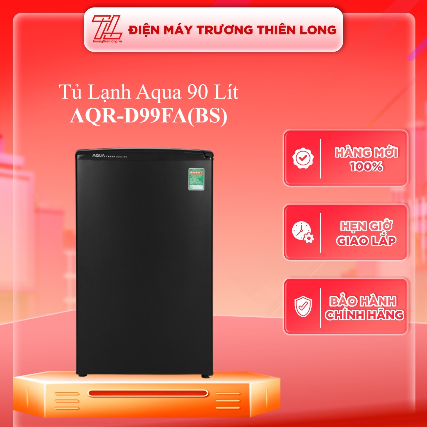 Tủ lạnh Aqua 90 lít AQR-D99FABS