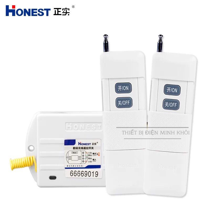 (CÓ HỌC LỆNH) Công Tắc Điều Khiển Từ Xa Honest 1000m 220v,bật đèn từ xa, điều khiển tự động honest