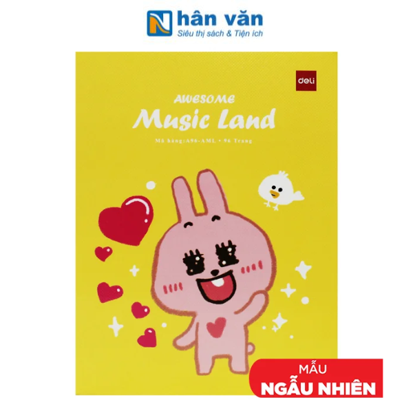 Tập Học Sinh - 5 Ô Ly Vuông - 96 Trang 100gsm - Deli CNA96-AML (Mẫu Bìa Giao Ngẫu Nhiên)