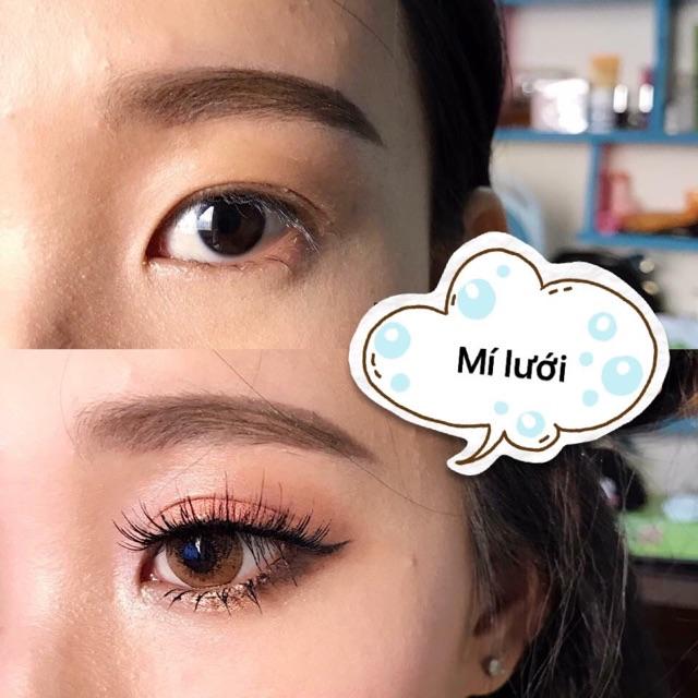 Bao Rẻ - Bộ 420 Miếng Mí Lưới kích mí luôn keo hồng + nhíp