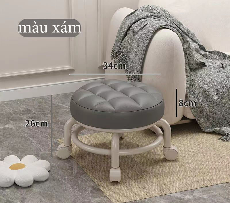 Ghế Tròn Xoay Bệt Có Bánh Xe Di Chuyển 421