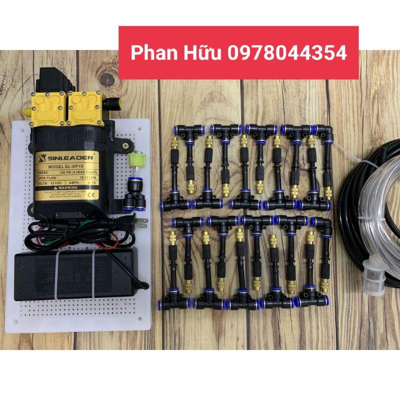 Bộ phun sương tưới cây máy đôi Sinleader 20 béc đồng 1 hướng có hẹn giờ time, smart wifi
