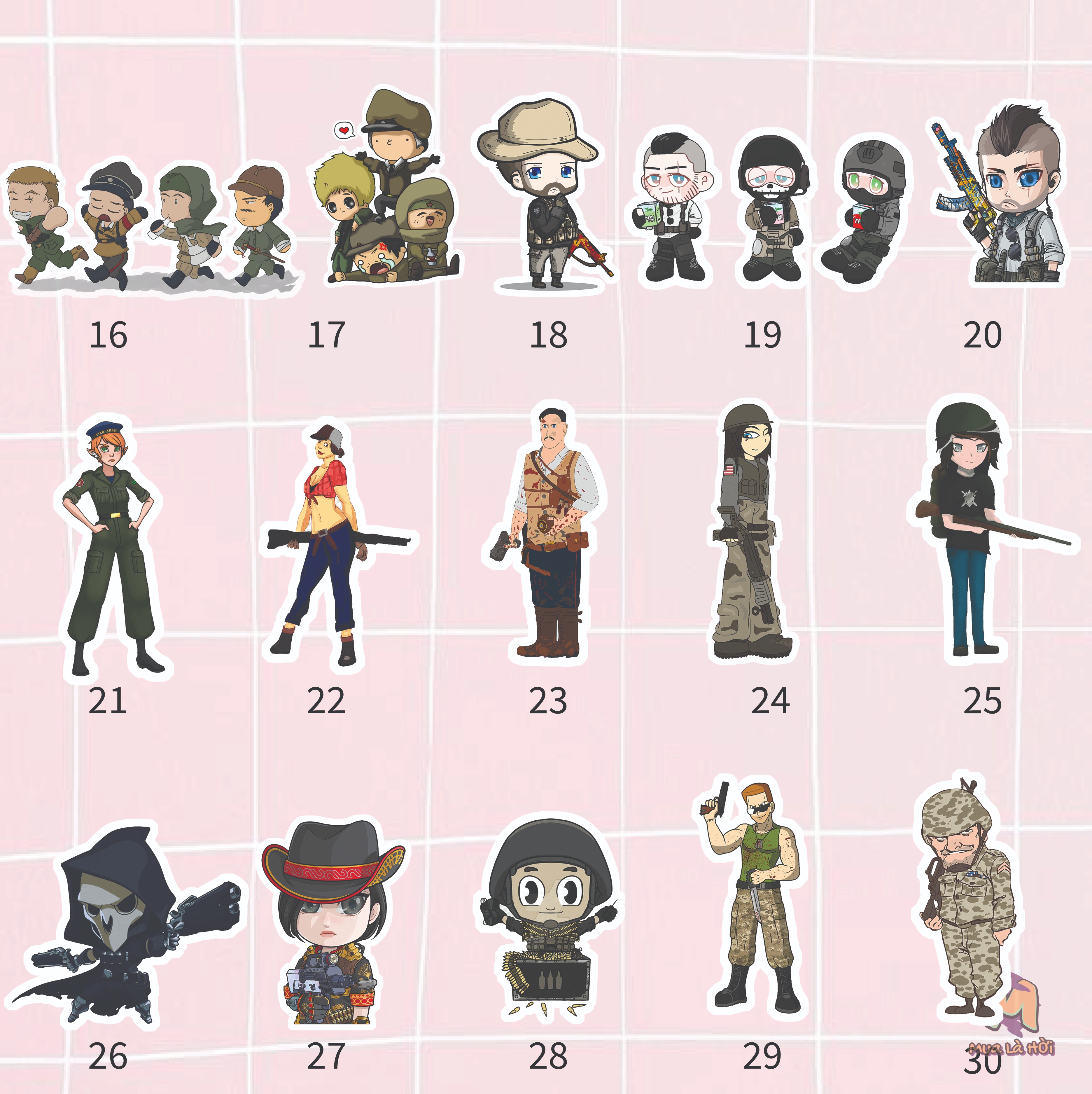 Miếng dán Stickers chủ đề Call of Duty