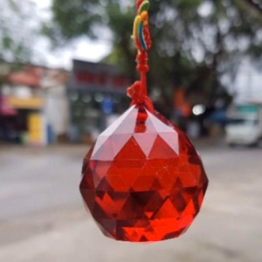 Cầu Treo Pha Lê Màu Đỏ Theo Mệnh cao cấp, chất lượng