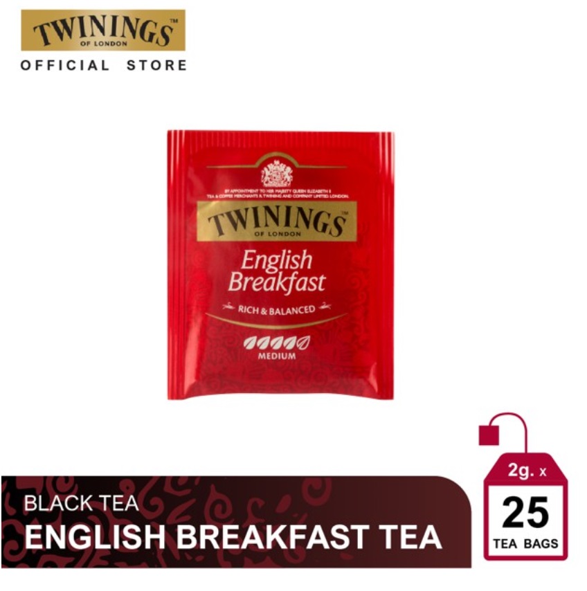 Trà TWININGS OF LONDON English Breakfast hộp 25 gói x 2 g