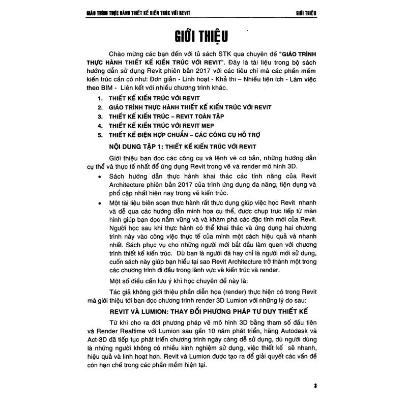Giáo Trình Thực Hành Thiết Kế Kiến Trúc Với Revit (Dùng Cho Các Phiên Bản 2018 - 2017)