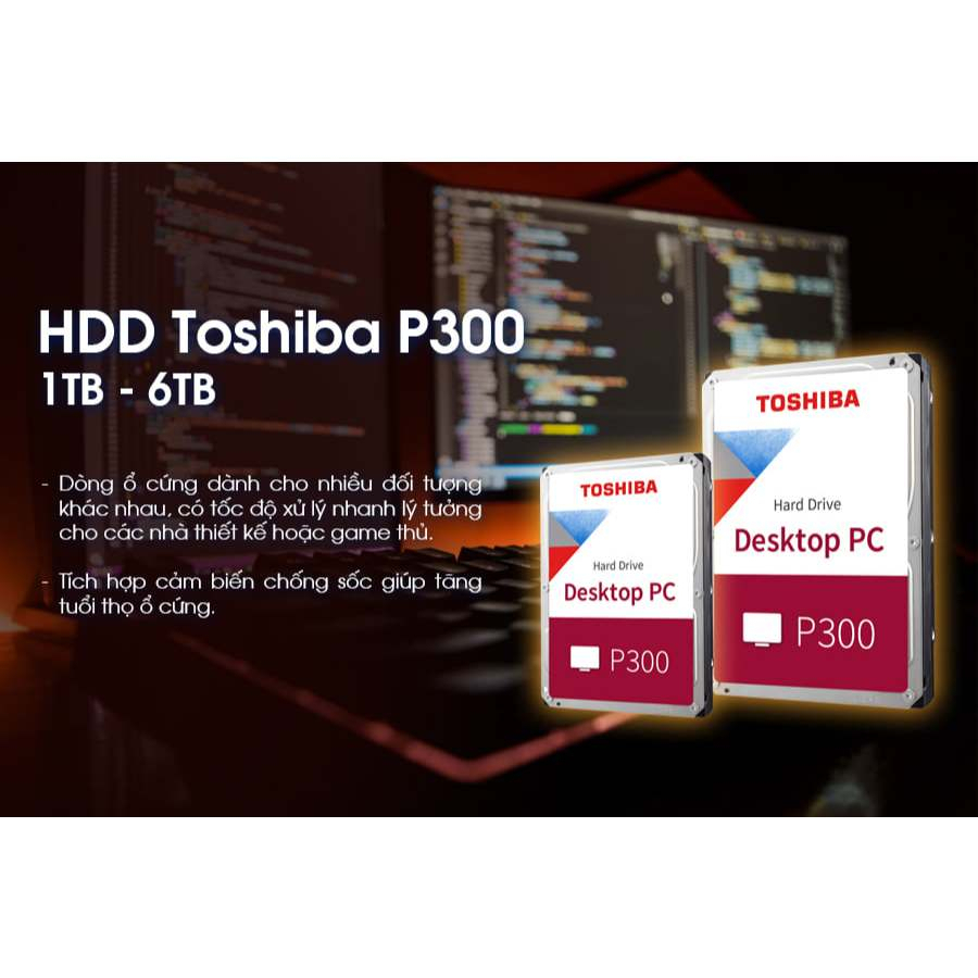 Ổ cứng gắn trong Toshiba P300 2TB desktop - Hàng chính hãng