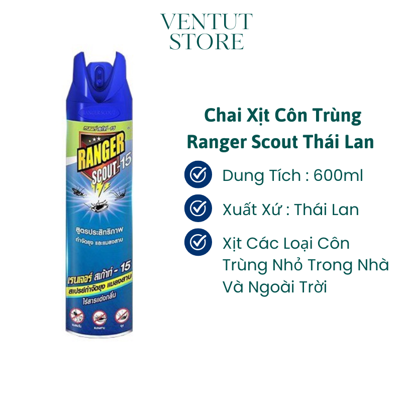 Xịt Diệt Muỗi, Ruồi, Gián &amp; Côn trùng Thái Lan 600ml