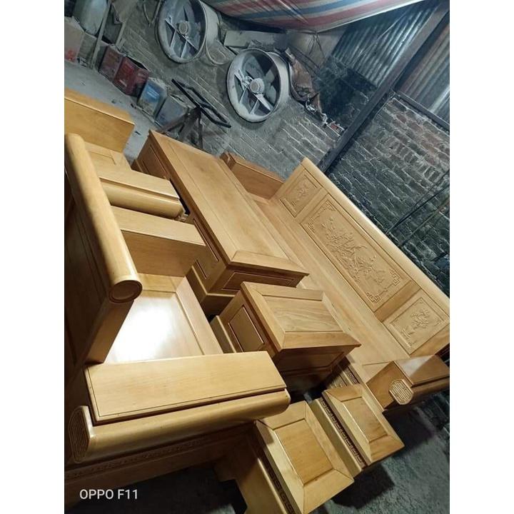 Bộ bàn ghế gỗ sồi to giá thật