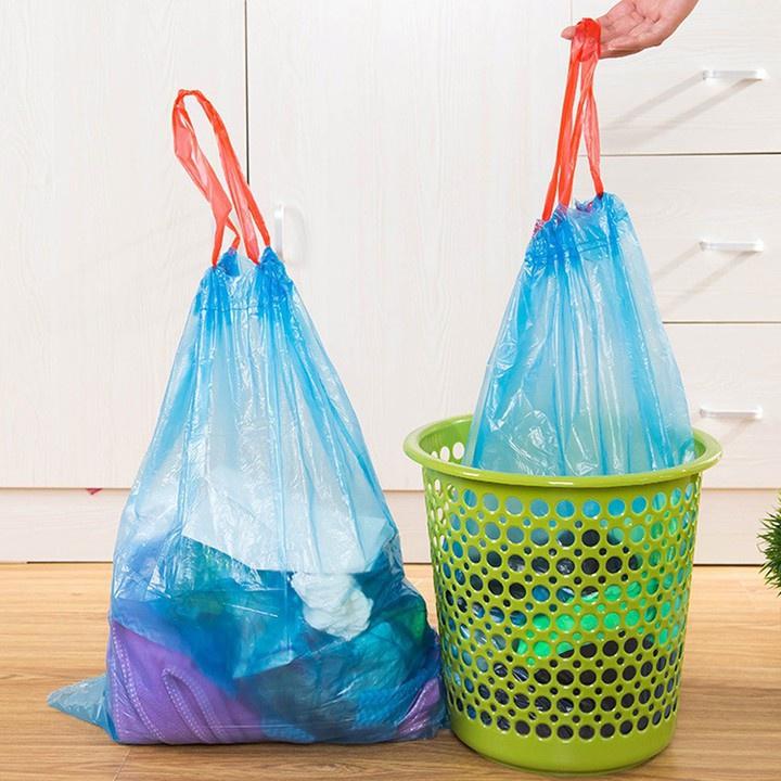 Cuộn túi đựng rác có dây rút- Túi tự hủy, thân thiện với môi trường