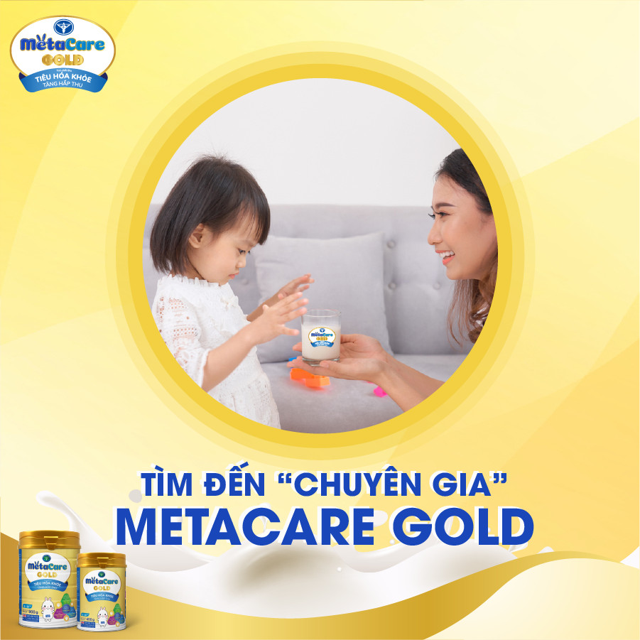 Sữa bột tốt cho bé Nutricare MetaCare Gold 0+, hỗ trợ tiêu hóa hấp thu, tăng cường miễn dịch, thông minh khỏe mạnh