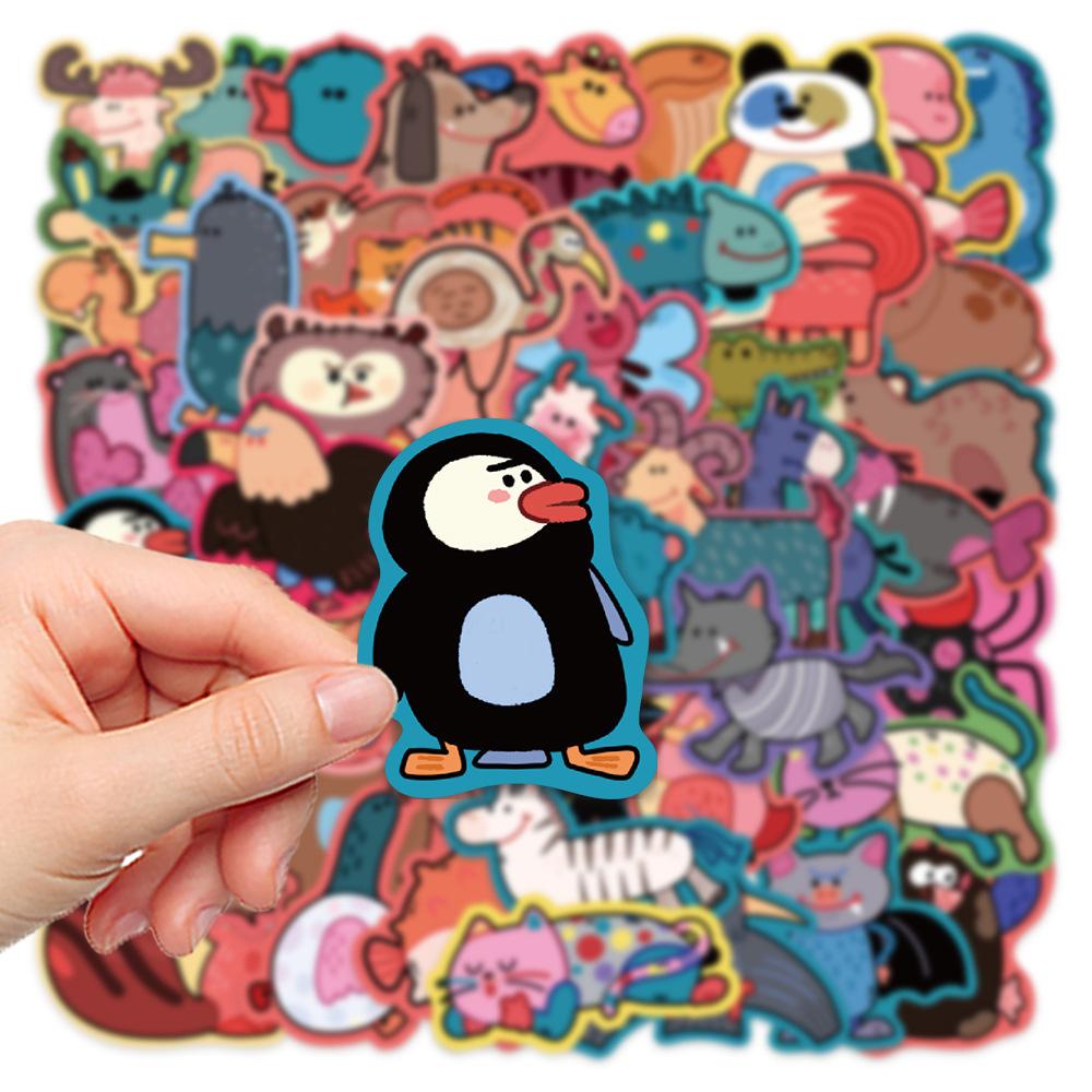 Sticker FUNNY ANIMAL hoạt hình cute trang trí mũ bảo hiểm,guitar,ukulele,điện thoại,sổ tay,laptop-mẫu S168