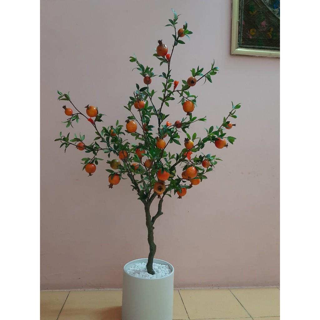 Cây Lựu Giả Cao 1m3 - Chất Liệu Cao Cấp