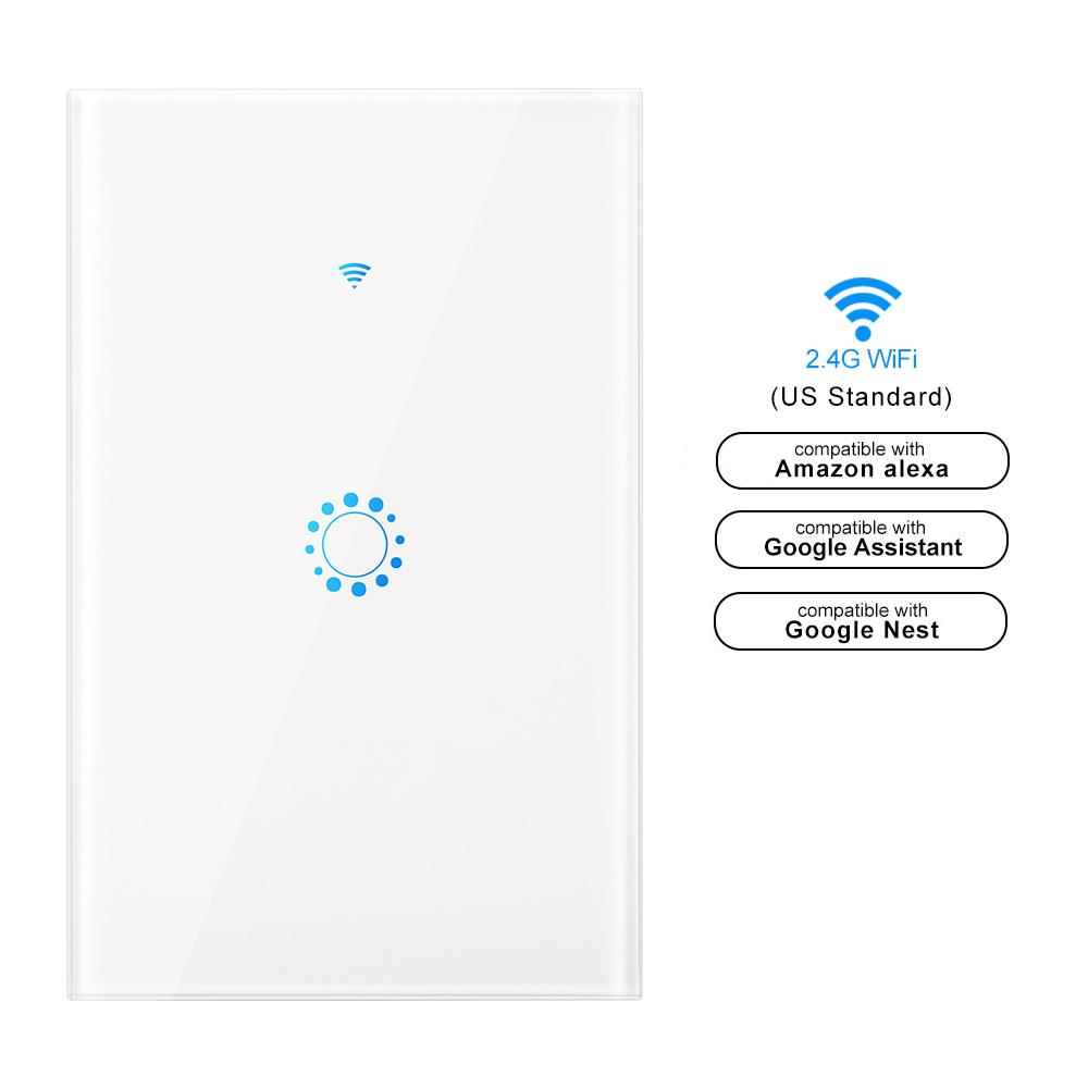 WiFi Smart Switch Light Switch Voice Control, Remote Control, Touch Control For Alexa Google Assistant Schedule Timer
